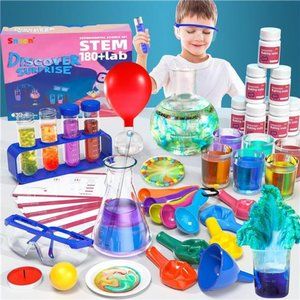 Science Kit with 180+ Science Lab Experiments,DIY STEM Educational Learning Toys